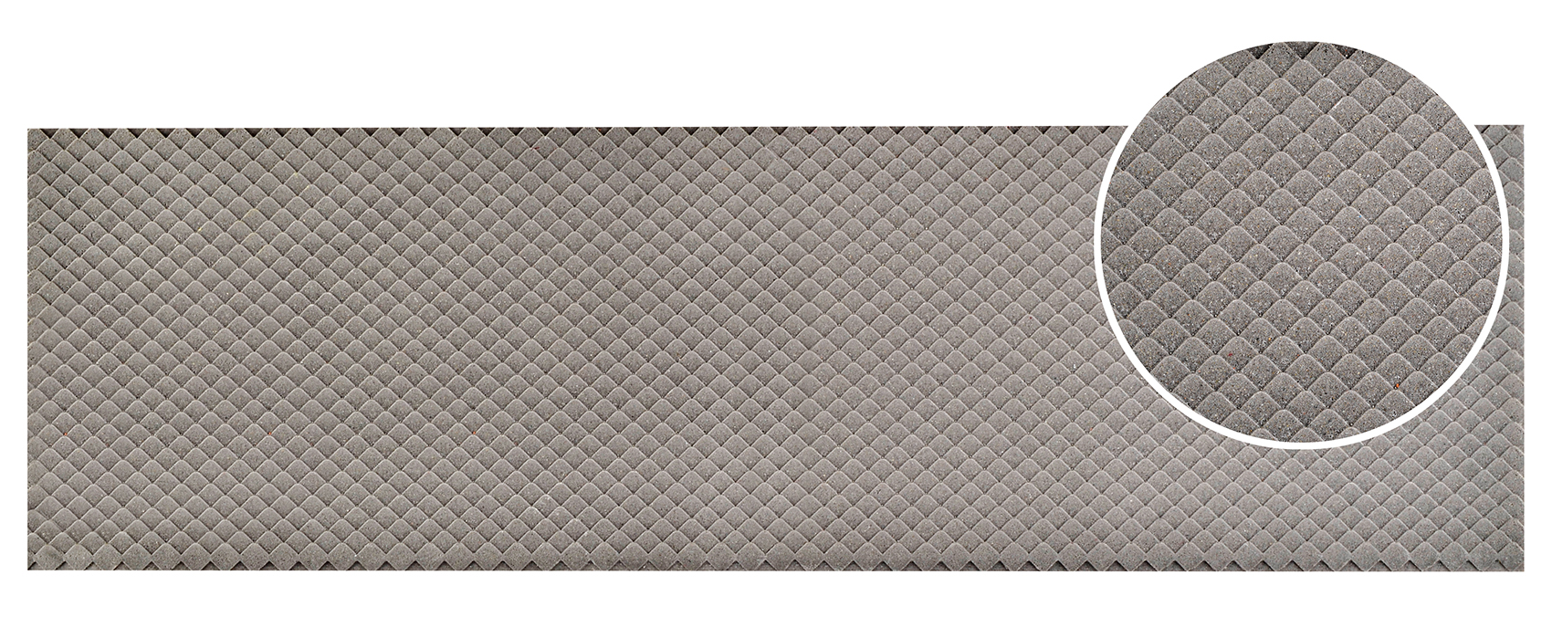 0 Dachplatte Schiefer in Wabendeckungaus Steinkunst, L 54 x B 16,3 cm