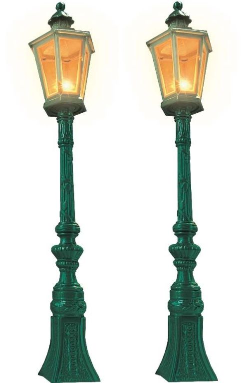 2 Straßenlampen, grün I/G - 8621